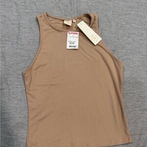 Tan Sleeveless Top